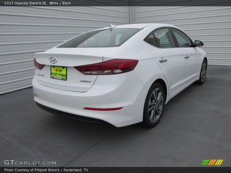 White / Black 2017 Hyundai Elantra SE