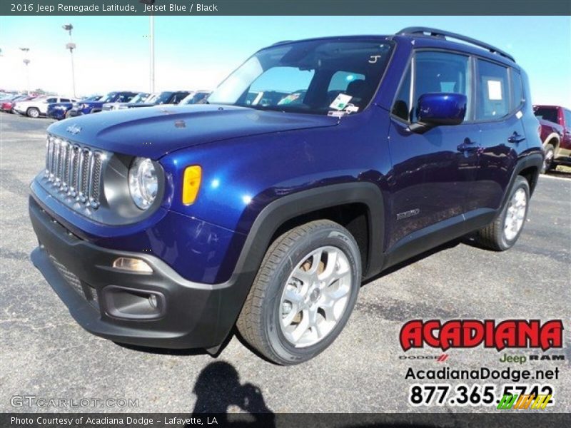 Jetset Blue / Black 2016 Jeep Renegade Latitude