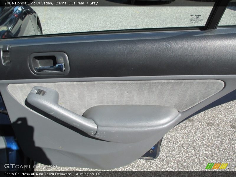 Eternal Blue Pearl / Gray 2004 Honda Civic LX Sedan