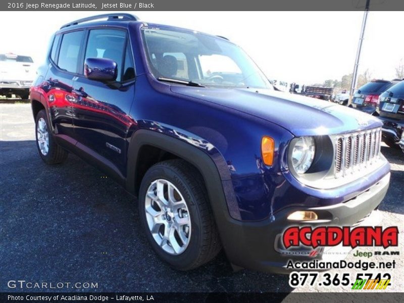 Jetset Blue / Black 2016 Jeep Renegade Latitude