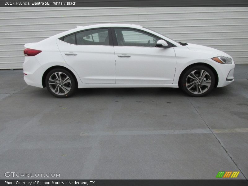 White / Black 2017 Hyundai Elantra SE