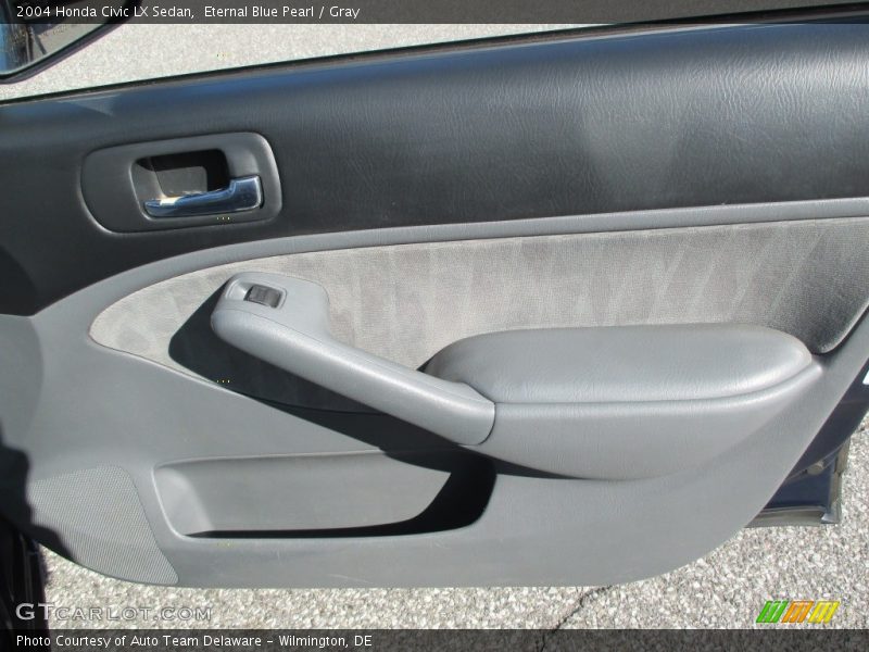 Eternal Blue Pearl / Gray 2004 Honda Civic LX Sedan