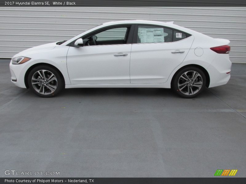 White / Black 2017 Hyundai Elantra SE