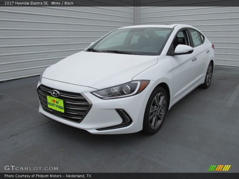 White / Black 2017 Hyundai Elantra SE
