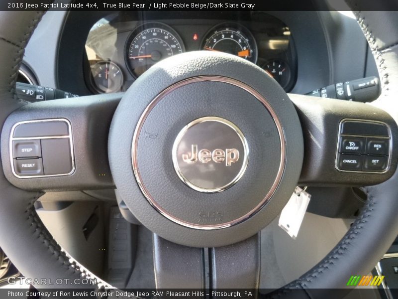 True Blue Pearl / Light Pebble Beige/Dark Slate Gray 2016 Jeep Patriot Latitude 4x4