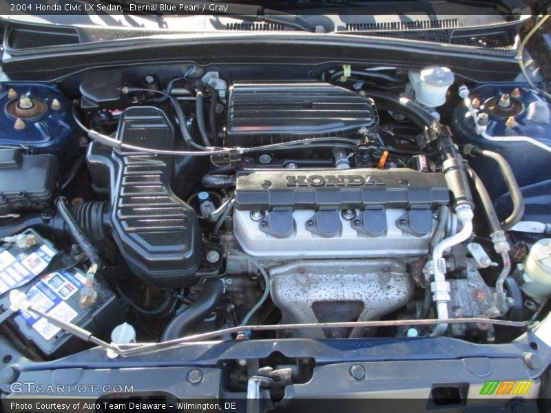 Eternal Blue Pearl / Gray 2004 Honda Civic LX Sedan