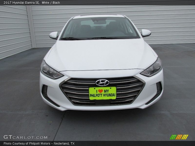 White / Black 2017 Hyundai Elantra SE