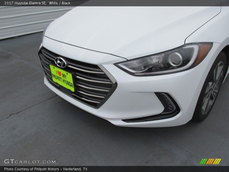White / Black 2017 Hyundai Elantra SE