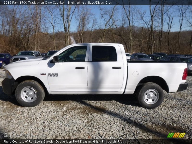 Bright White / Black/Diesel Gray 2016 Ram 1500 Tradesman Crew Cab 4x4