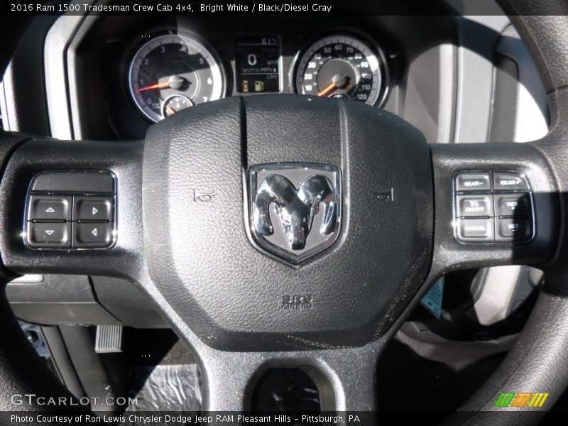 Bright White / Black/Diesel Gray 2016 Ram 1500 Tradesman Crew Cab 4x4