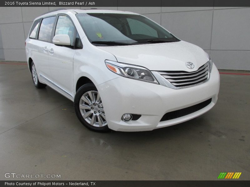 Blizzard Pearl / Ash 2016 Toyota Sienna Limited