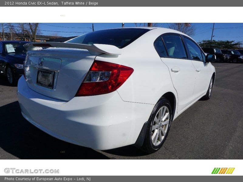 Taffeta White / Beige 2012 Honda Civic EX-L Sedan