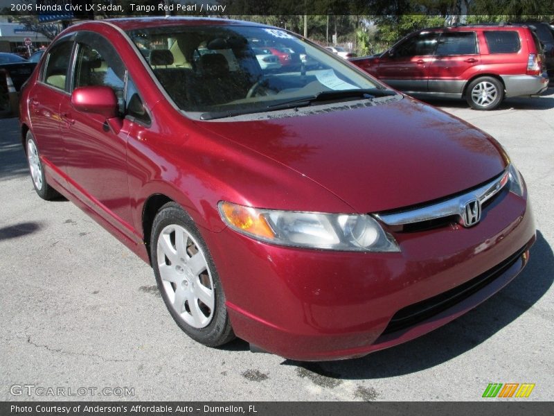 Tango Red Pearl / Ivory 2006 Honda Civic LX Sedan