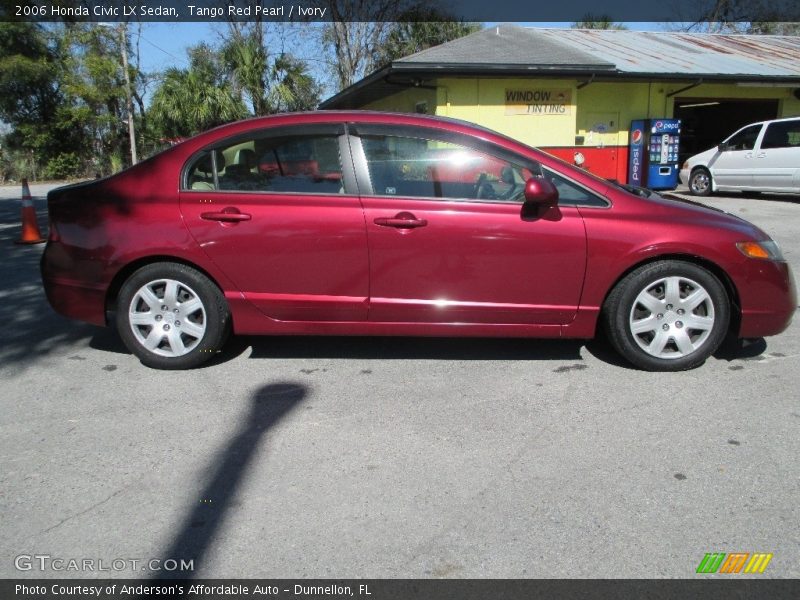 Tango Red Pearl / Ivory 2006 Honda Civic LX Sedan