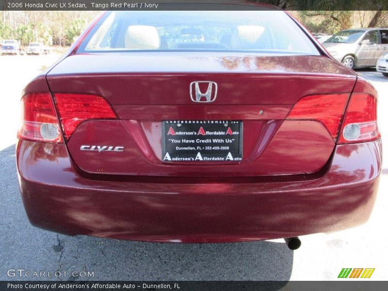 Tango Red Pearl / Ivory 2006 Honda Civic LX Sedan