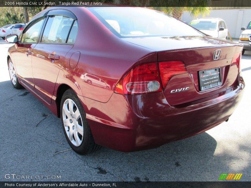 Tango Red Pearl / Ivory 2006 Honda Civic LX Sedan