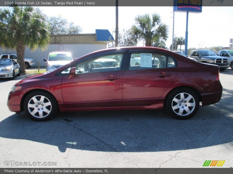 Tango Red Pearl / Ivory 2006 Honda Civic LX Sedan