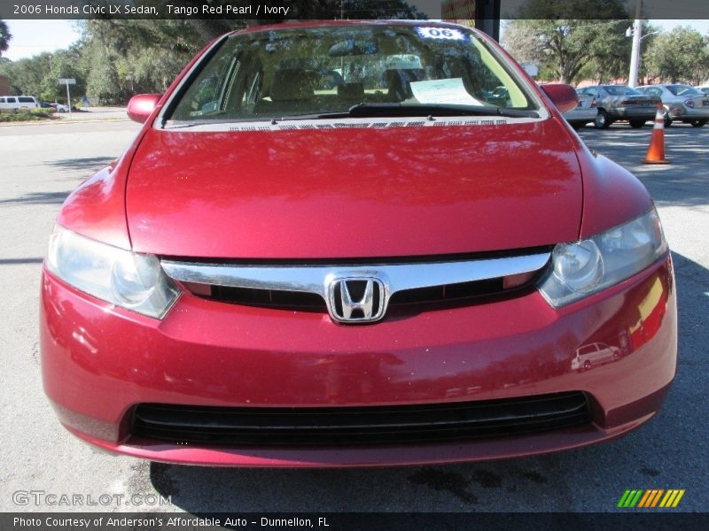 Tango Red Pearl / Ivory 2006 Honda Civic LX Sedan