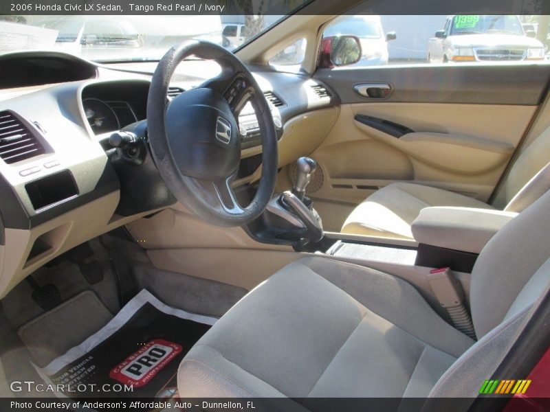 Tango Red Pearl / Ivory 2006 Honda Civic LX Sedan