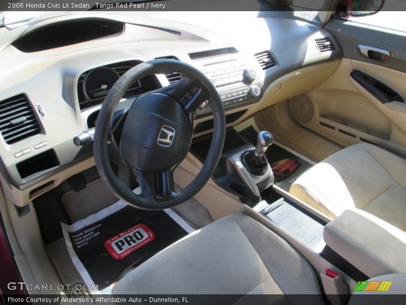 Tango Red Pearl / Ivory 2006 Honda Civic LX Sedan