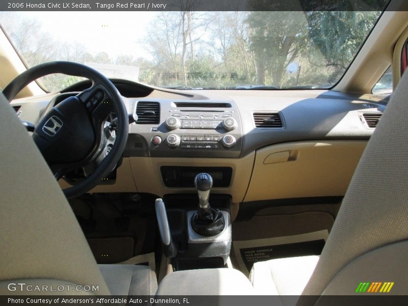 Tango Red Pearl / Ivory 2006 Honda Civic LX Sedan