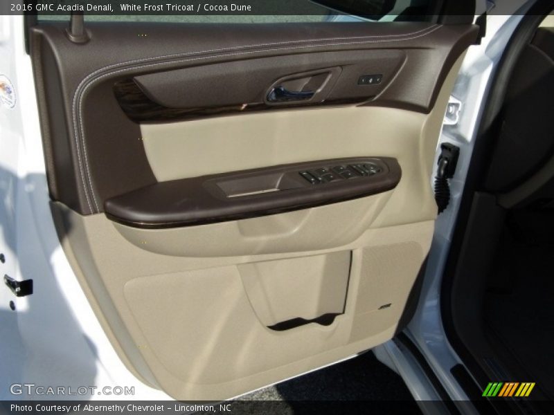 White Frost Tricoat / Cocoa Dune 2016 GMC Acadia Denali