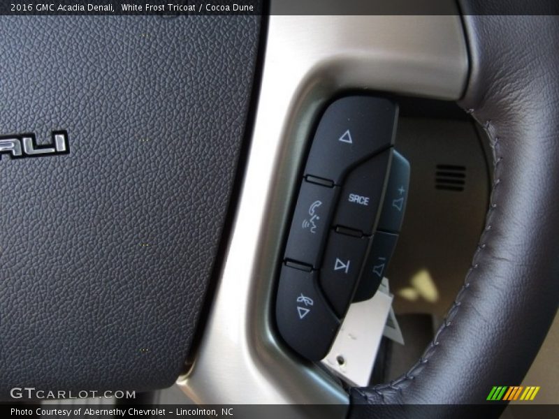 White Frost Tricoat / Cocoa Dune 2016 GMC Acadia Denali