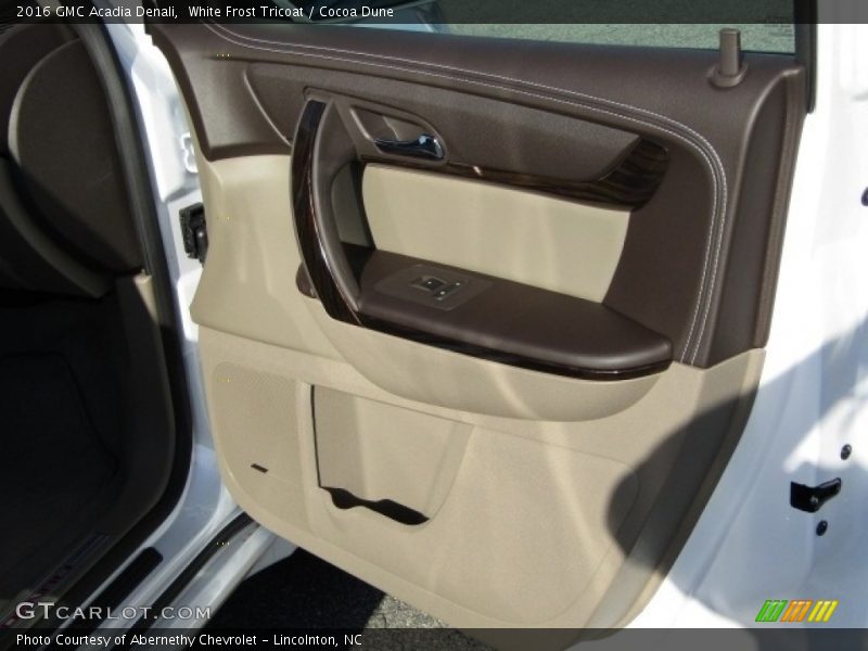 White Frost Tricoat / Cocoa Dune 2016 GMC Acadia Denali