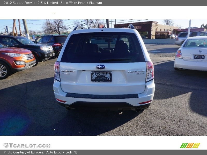 Satin White Pearl / Platinum 2012 Subaru Forester 2.5 X Limited