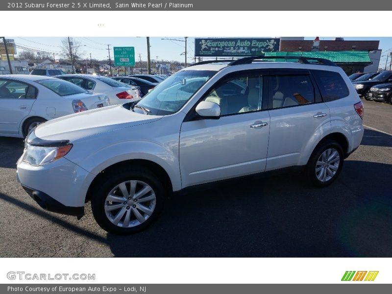 Satin White Pearl / Platinum 2012 Subaru Forester 2.5 X Limited