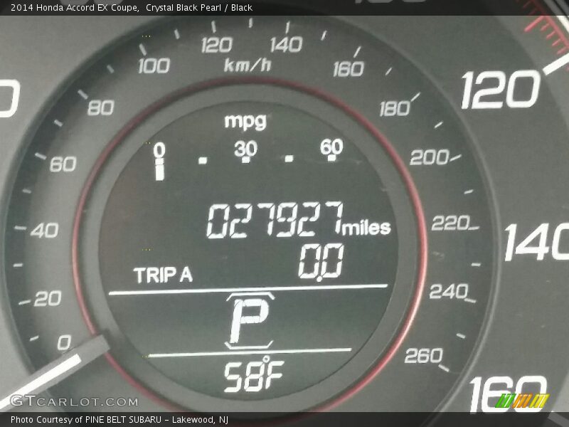 Crystal Black Pearl / Black 2014 Honda Accord EX Coupe