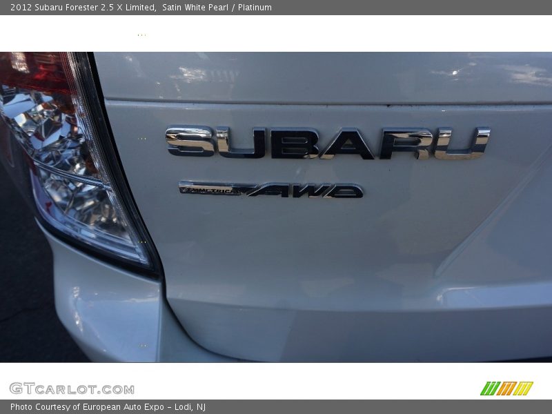 Satin White Pearl / Platinum 2012 Subaru Forester 2.5 X Limited
