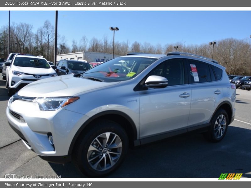 Classic Silver Metallic / Black 2016 Toyota RAV4 XLE Hybrid AWD