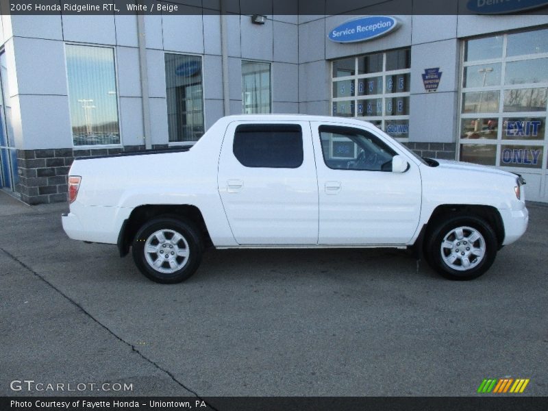 White / Beige 2006 Honda Ridgeline RTL