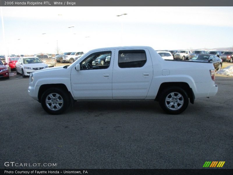 White / Beige 2006 Honda Ridgeline RTL