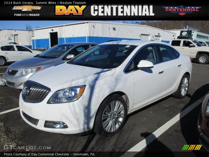 Summit White / Medium Titanium 2014 Buick Verano