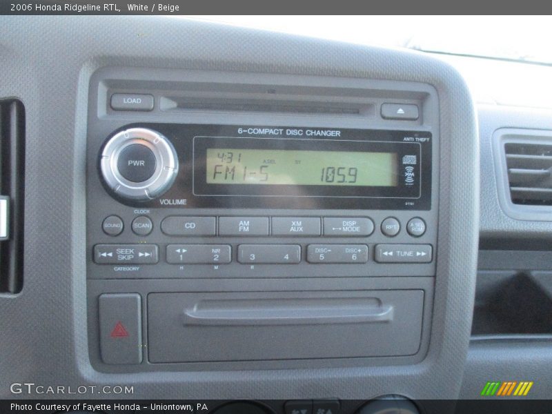 White / Beige 2006 Honda Ridgeline RTL