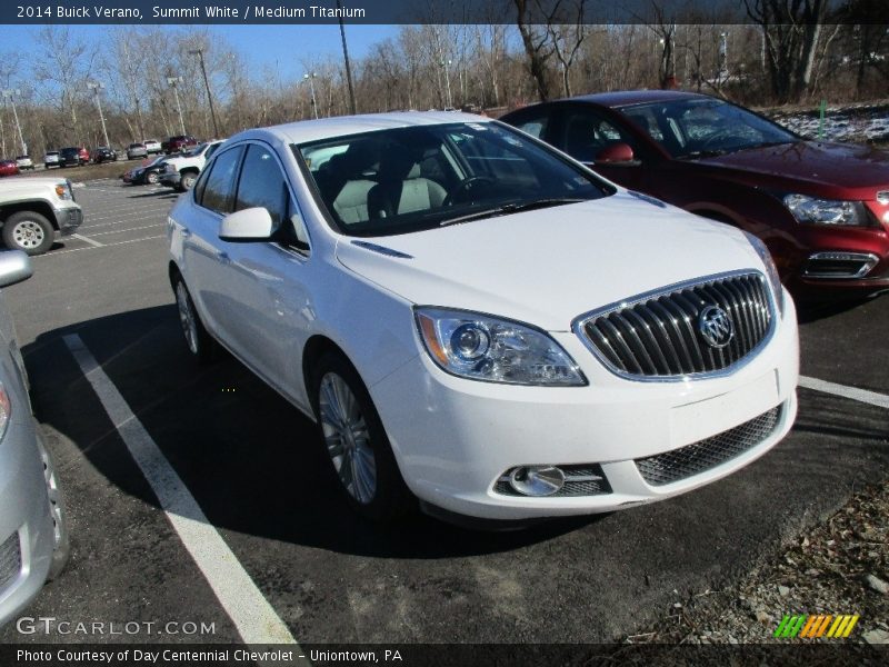 Summit White / Medium Titanium 2014 Buick Verano