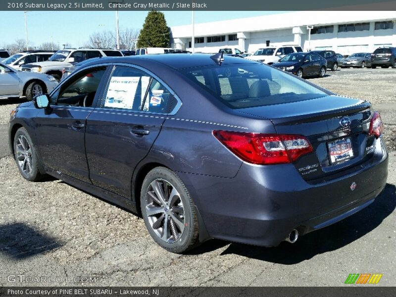 Carbide Gray Metallic / Slate Black 2016 Subaru Legacy 2.5i Limited