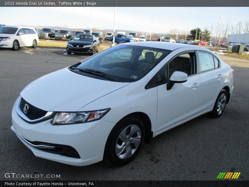 Taffeta White / Beige 2013 Honda Civic LX Sedan