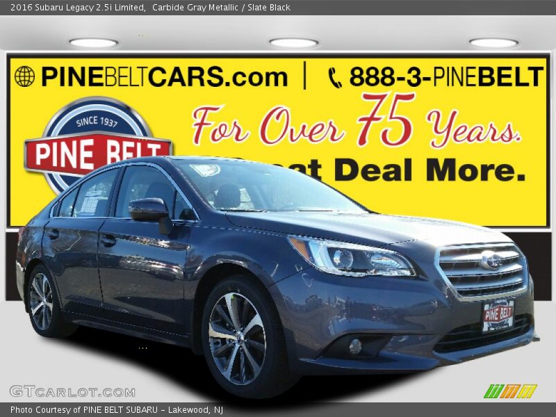 Carbide Gray Metallic / Slate Black 2016 Subaru Legacy 2.5i Limited