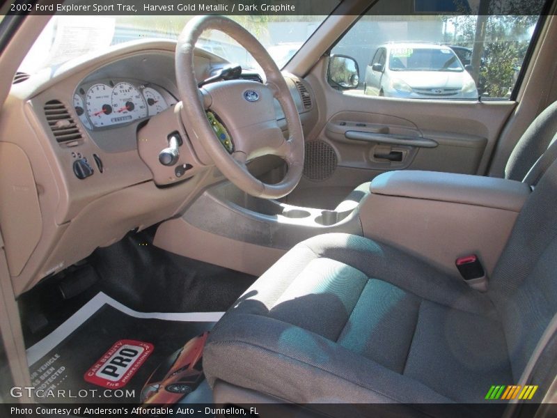 Harvest Gold Metallic / Dark Graphite 2002 Ford Explorer Sport Trac