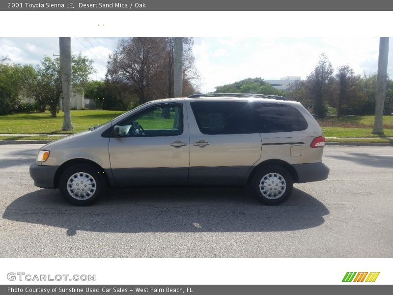 Desert Sand Mica / Oak 2001 Toyota Sienna LE