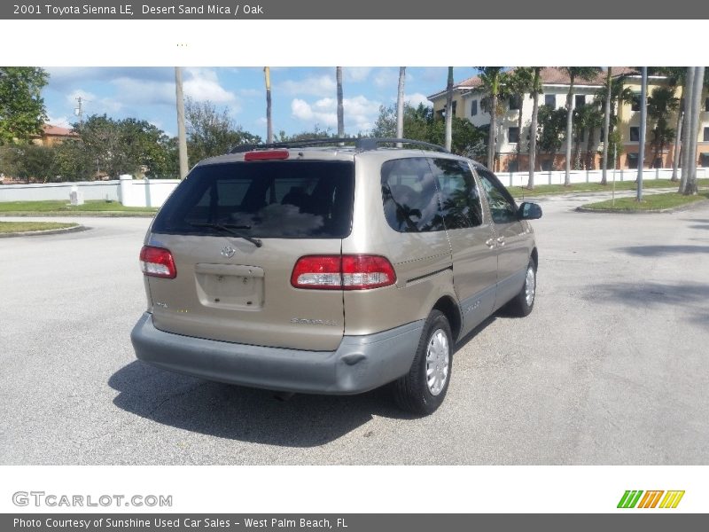 Desert Sand Mica / Oak 2001 Toyota Sienna LE