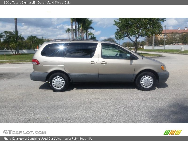 Desert Sand Mica / Oak 2001 Toyota Sienna LE