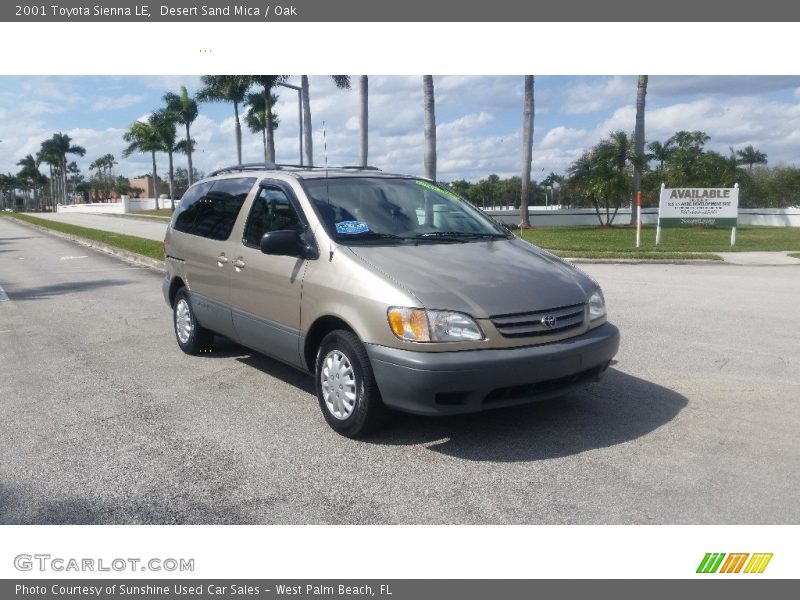 Desert Sand Mica / Oak 2001 Toyota Sienna LE