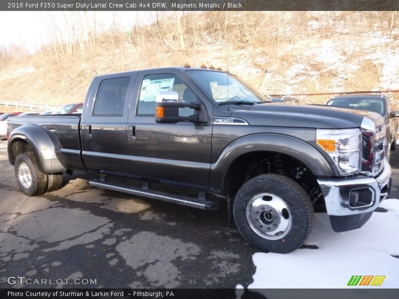 Magnetic Metallic / Black 2016 Ford F350 Super Duty Lariat Crew Cab 4x4 DRW