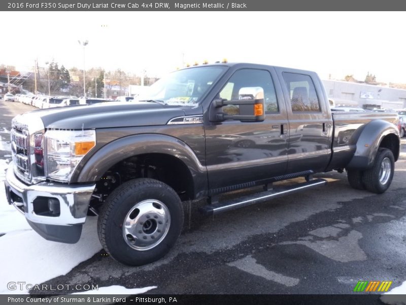Magnetic Metallic / Black 2016 Ford F350 Super Duty Lariat Crew Cab 4x4 DRW