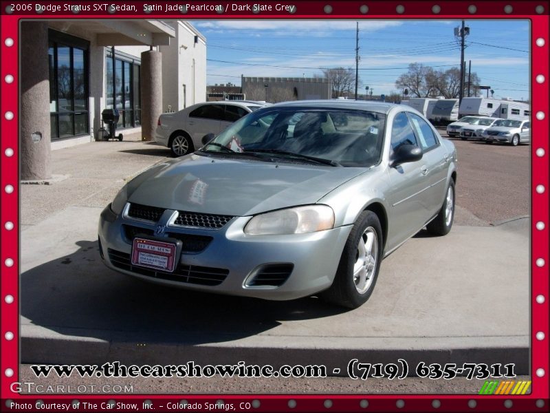 Satin Jade Pearlcoat / Dark Slate Grey 2006 Dodge Stratus SXT Sedan