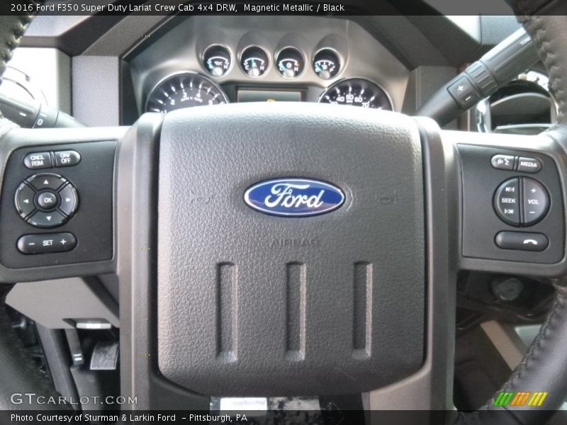 Magnetic Metallic / Black 2016 Ford F350 Super Duty Lariat Crew Cab 4x4 DRW
